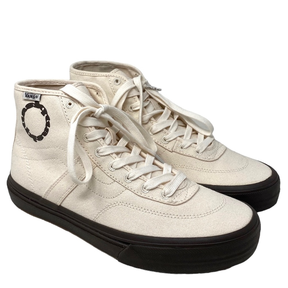 VANS x Quasi Crockett High Decon Shoe Canvas Beige Casual Men's Size VN0007QVTBD